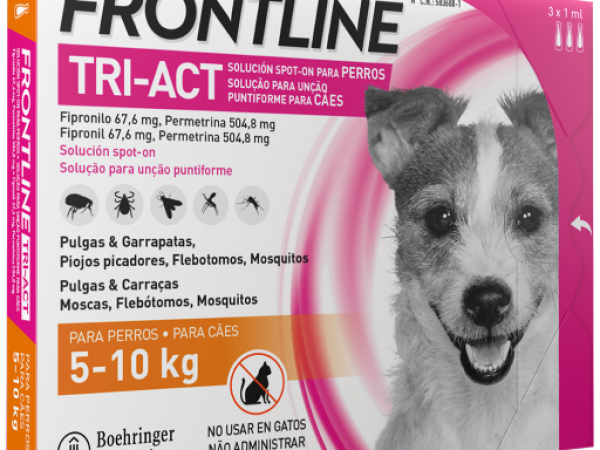 Fronline Tri-act chiens small 5-10kg 3 pipettes