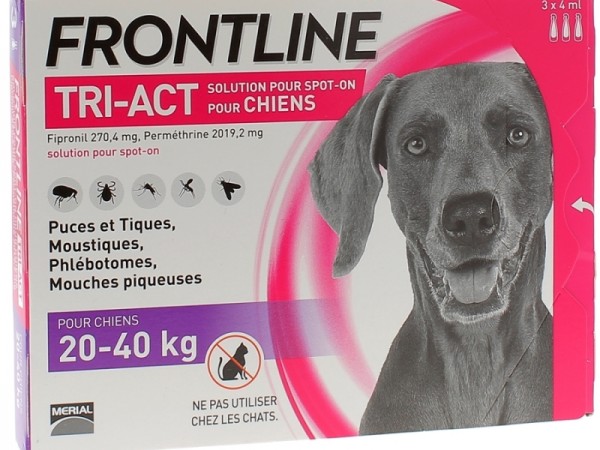 Frontline Tri-act 20-40kg 3 pipettes