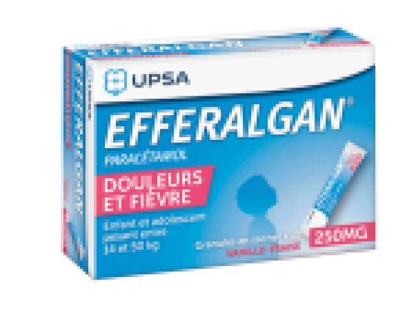 Efferalgan 250 mg sticks vanille-fraise